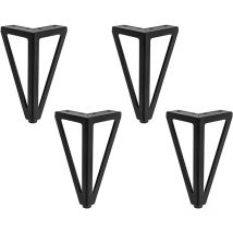 Un ensemble de 4 pieds de meubles pour tables TV, pieds de table basse, etc. (15cm,noir), Ensoleillé