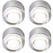 Etc-shop - Lot de 4 plafonniers led, éclairage salon salle à manger, spots, plafonniers, argent