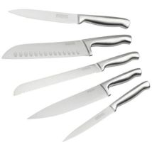 Ensemble De 5 Couteaux De Cuisine Professionnels En Inox De 24 À 33,5 Cm Nirosta Star