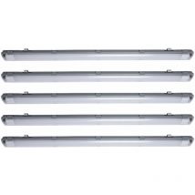 Etc-shop - Ensemble de 5 lampes de baignoire à led de 44 watts Tubes IP65 pour le stockage des plafonniers à la lumière du jour dans une pièce humide