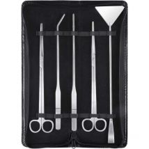 Ensemble de 5 pièces pour aquarium et terrarium, ensemble d'aquascaping en acier inoxydable, récipient pour aquarium, pince pour plantes aquatiques