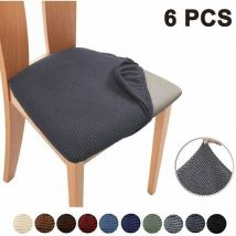 Gabrielle Ensemble de 6 housses de siège de chaise pour chaises de cuisine de salle à manger