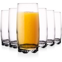 Verres à boire ADORA – Lot de 6 – 370 ml – Verre de haute qualité – Mobilier d'intérieur