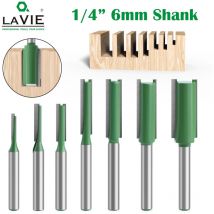 Ensemble de 7 bits de routeur de modèle de motif de finition Embout de garniture affleurante à queue 1/4 '