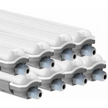Etc-shop - Lampe à led étanche à l'humidité 127,5 cm Lampe d'atelier à tube led pour garage blanc froid Lampe de bain à led 18 watts, 1700lm 6400K,