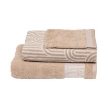 Ensemble de Bain 3 Pièces 'Arki' 140cm Beige Lin