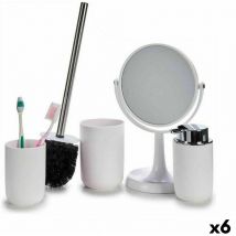 Berilo - Set ofbathroom white polypropylene (6 pieces)