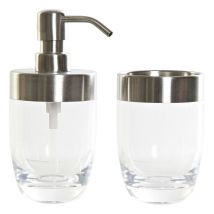 Set dkd homedecor transparent argent aluminium polystyrène plastique 10 x 7,5 x 16,5 cm