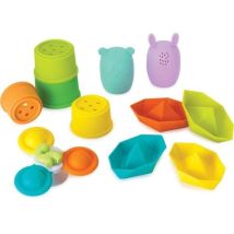Coffret De Bain - Infantino - 315341 - 11 Pieces - Silicone