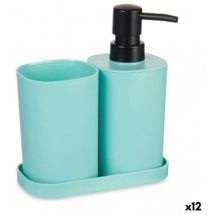 Polypropylène noir vert set de bain (12 pcs.)