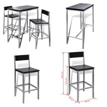 Vidaxl - Ensemble de bar à petit-déjeuner - Ensemble De Bar - Set De Bar - Table Haute - Tabouret Haut - Mobilier De Salle à Manger - Home & Living