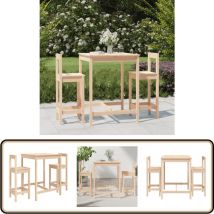 Ensemble de bar de jardin 3 pcs bois de pin massif - Ensemble De Bar De Jardin - Salon De Jardin - Mobilier De Jardin - Table De Bar - Chaises De Bar