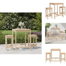 Ensemble de bar de jardin 3 pcs bois de pin massif - Ensemble De Bar De Jardin - Salon De Jardin - Mobilier De Jardin - Table De Bar - Chaises De Bar