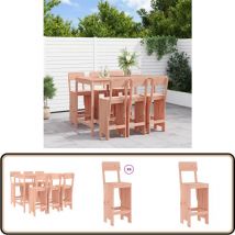 Ensemble de bar de jardin 7 pcs bois massif douglas - Meubles De Jardin - Salon De Jardin - Set De Bar Extérieur - Mobilier De Patio - Table De Bar