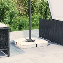 Ensemble de base de parasol pour parasols à pied croisé 4pcs PP vidaXL