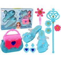 Ensemble de beauté Pantoufle Sac à main Boutons de manchette bleus