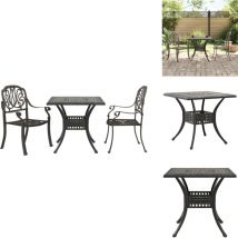 Ensemble de bistrot 3 pcs bronze aluminium coulé - Ensemble De Bistrot - Mobilier De Jardin - Salon De Jardin - Table De Jardin - Chaises De Jardin