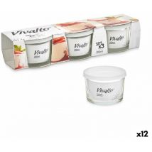 Vivalto Set of 200 ml Flacons en verre polypropylène transparent (12 pièces)