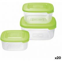 Tontarelli - Set of lunch boxes family square 3 pieces (20 pieces)