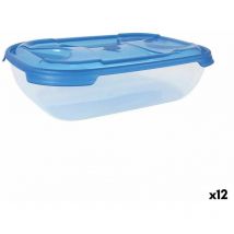 Tontarelli - Set of lunch boxes nuvola 2 l bleu rectangulaire 2 pièces (12 pièces)