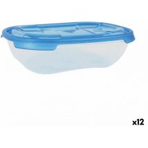 Tontarelli - Set of lunch boxes nuvola 500 ml bleu rectangulaire 4 pièces (12 pièces)
