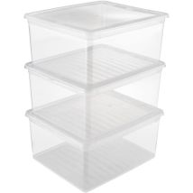 Aufbewahrungsbox Bea 18l 39x33,5x18cm Transparent 3er Set