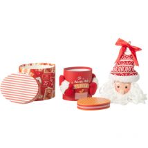 Ensemble de boites en carton en forme de père Noël
