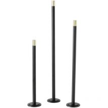 Ensemble de bougeoirs pour bougies de table mats, 3 pièces.