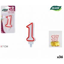 Set of candles Algon red (36 pièces)