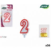 Set of candles algon red (36 pièces)
