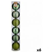 Set of Balls of Christmas 6 Pieces Green Plastic Ø 12 cm (6 Pieces)