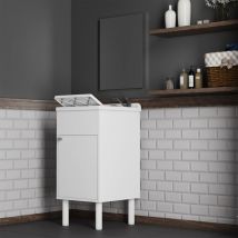 Ensemble meuble de salle de bain avec lavabo, porte et miroir 60x45cm Negrari COMP 3