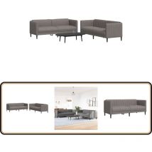 Ensemble de canapés 2 pcs taupe tissu - Canape - Ensemble De Canapés - Canapé En Tissu - Canapé Taupe - Canapé Confort