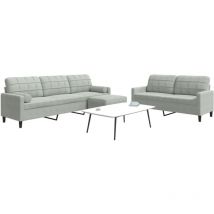 Ensemble de canapés 3 pcs et coussins et traversins velours