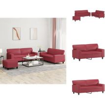 Ensemble de canapés 3 pcs rouge bordeaux similicuir - Ensemble De Canapés - Ensembles De Canapés - Canapé - Fauteuil