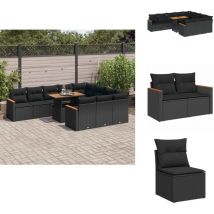 Ensemble de canapés de jardin 11 pcs et coussins rotin acacia - Ensemble De Canapés De Jardin - Ensembles De Canapés De Jardin - Ensemble De Canapés