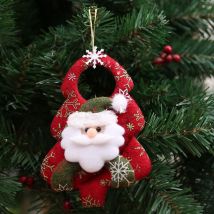 Ensemble de décoration de sapin de Noël avec pendentif et poupée en peluche