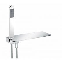 Bagnoclic - Ensemble de douche avec étagère pour la douche ou la baignoire