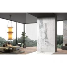 Imex - Ensemble de douche avec mitigeur Modèle delos Couleur grise Finition en chrome [ ]
