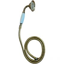 Bagnoclic - Ensemble de douche doré avec douchette à main et tuyau flexible