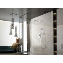 Imex - Ensemble de douche encastré avec mitigeur Modèle fiyi Couleur Gris Finition en Chrome [ ]