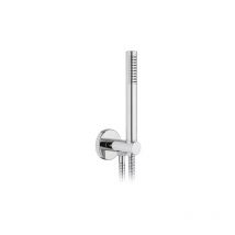 Ensemble de douche Dianhydro douchette ronde mince en laiton chrome' avec flexible et support pour baignoire de salle de bain