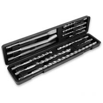 Ensemble de forets et burins SDS-Plus - 12 pièces - Universel Coffret de rangement inclus - Vonroc