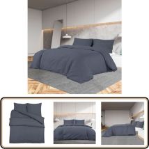 Ensemble de housse de couette Anthracite 155x220 cm Microfibre - Housses De Couette - Linge De Lit - Literie - Microfibre - Housse De Couette