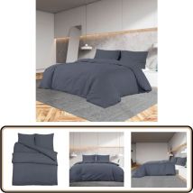 Ensemble de housse de couette Anthracite 240x220 cm Microfibre - Housses De Couette - Literie - Drap Housse - Textile De Maison - Décoration De