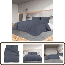 Ensemble de housse de couette Anthracite 260x220 cm Microfibre - Housses De Couette - Literie - Drap Housse - Textile De Maison - Décoration De