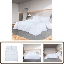 Ensemble de housse de couette Blanc 140x200 cm Coton - Housses De Couette - Linge De Lit - Drap Housse - Literie Blanche - Ensemble De Literie