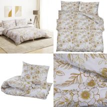 Ensemble de housse de couette blanc et marron 220x240 cm Coton - Housses De Couette - Linge De Lit - Literie - Coton - Housse De Couette Blanche