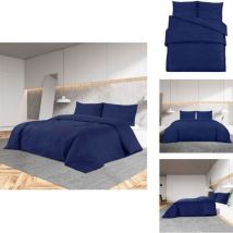 Ensemble de housse de couette Bleu marine 260x240 cm Coton - Ensemble De Housses De Couette - Ensembles De Housses De Couette - Housse De Couette