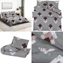 Ensemble de housse de couette Gris 260x240 cm Coton - Housses De Couette - Linge De Lit - Literie - Coton - Housse De Couette Grise - Home & Living